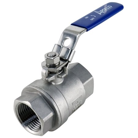 APOLLO BY TMG 1 in. Stainless Steel FNPT x FNPT Full-Port Ball Valve with Latch Lock Lever 96F10527